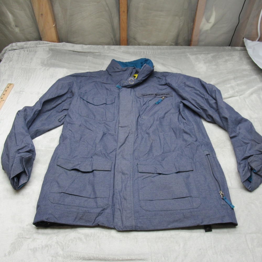 Under‎ Armour MTN Jacket Mens Large Blue Waterproof Ski Winter Hiking  Outdoor